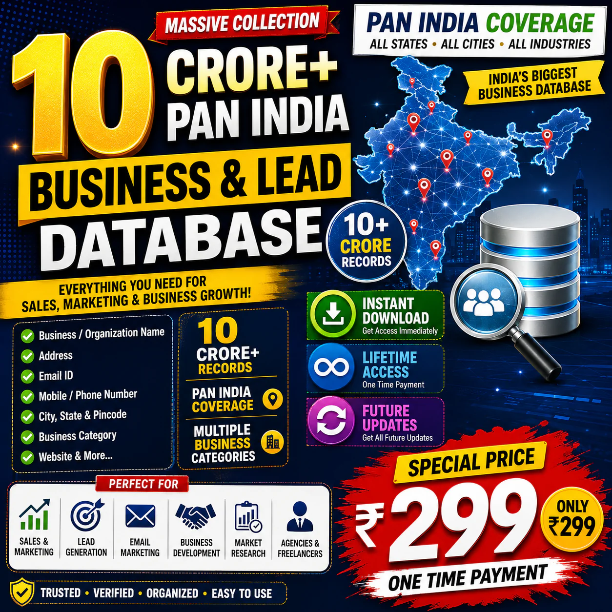 10 Crore+ Pan India Business & Lead Database – Massive Business Data Mega collection