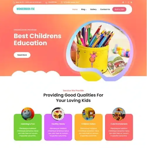 Nursery School WordPress Theme