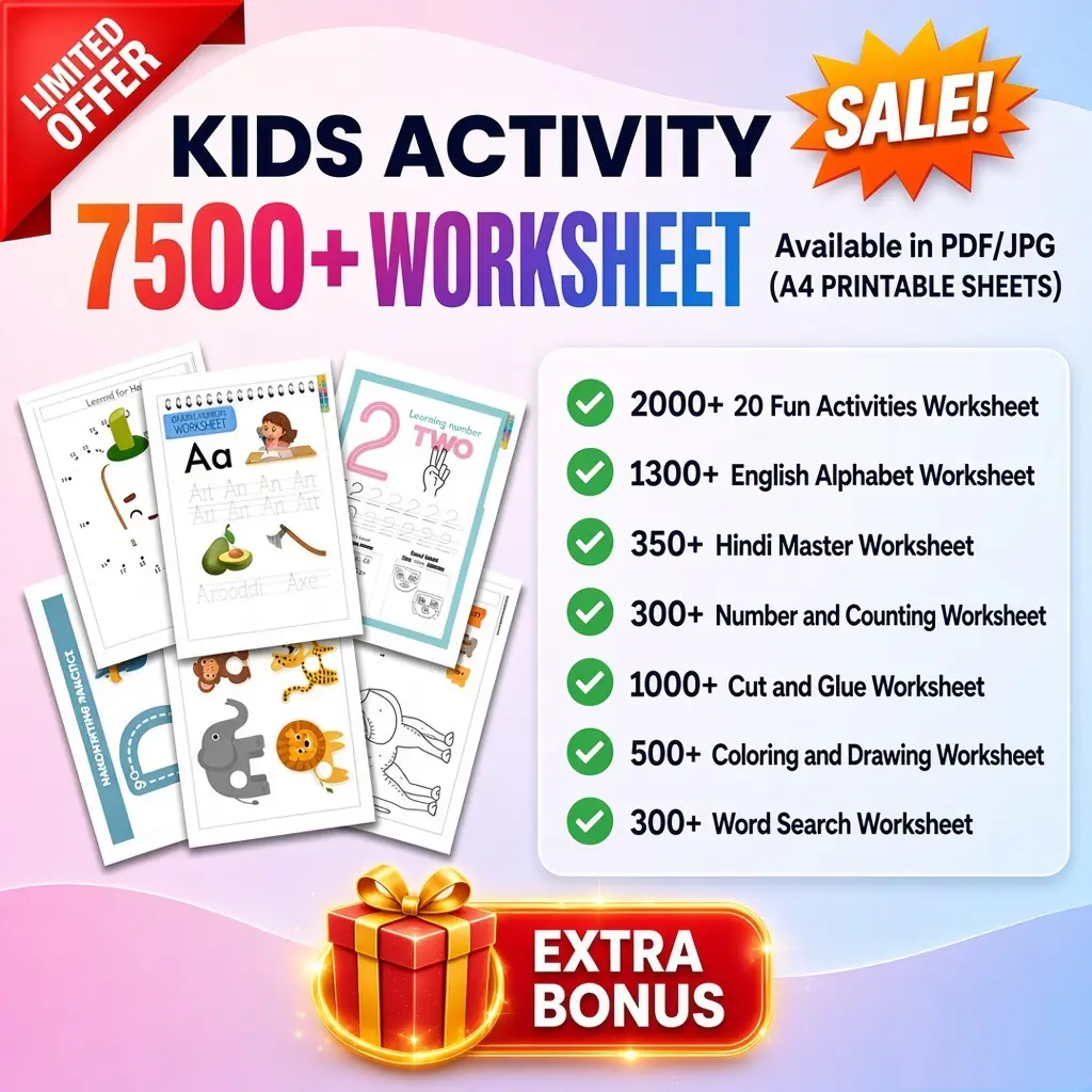 7500+ Preschool, KinderGArden Super Kids Worksheet & Parenting - A complete Pre-school Solutions